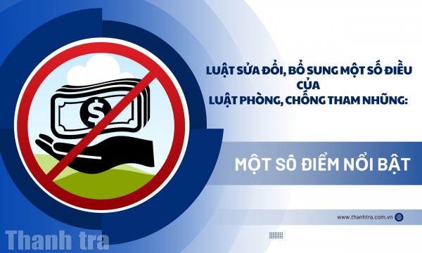 Luật sửa đổi, bổ sung một số điều của Luật Phòng, chống tham nhũng: Một số điểm nổi bật